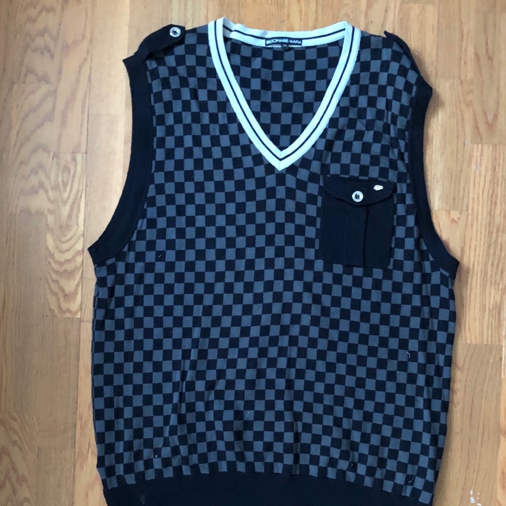 Sleeveless Checkered Pullover x Billionaire Mafia